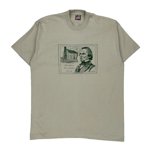 Fruit Of The Loom Single Stitch T-Shirt - XL Beige Cotton Blend