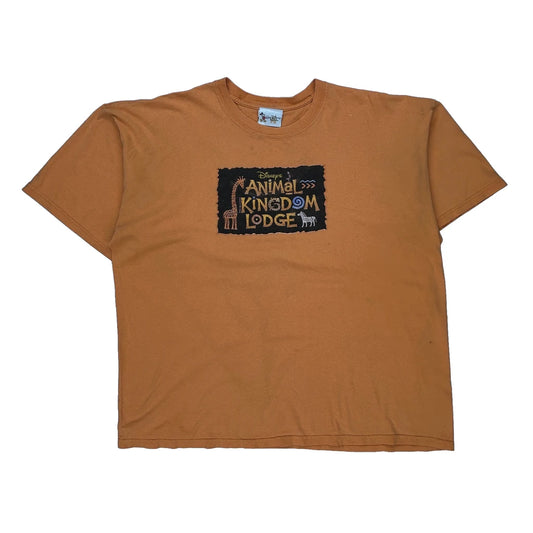 Animal Kingdom Lodge Disney T-Shirt - 2XL Orange Cotton