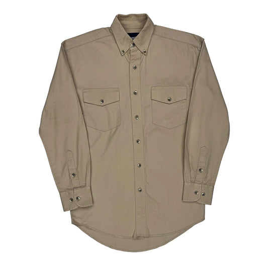 Wrangler Shirt - Small Beige Cotton
