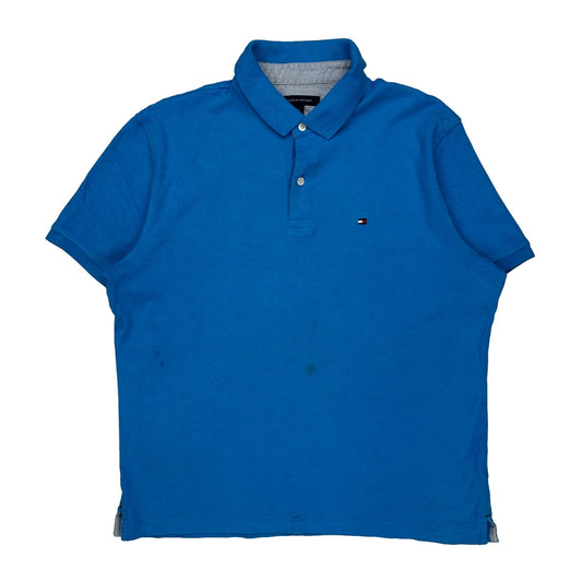 Tommy Hilfiger Polo Shirt - Large Blue Cotton