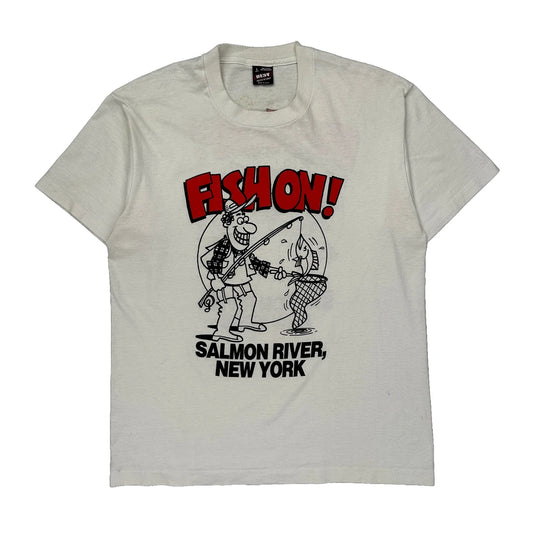 Fruit Of The Loom Single Stitch T-Shirt - Large White Cotton Blend