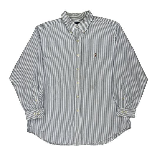 Ralph Lauren Striped Shirt - XL Blue Cotton