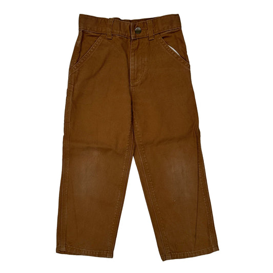 Age 4 Carhartt Carpenter Trousers - 3XS Brown Cotton