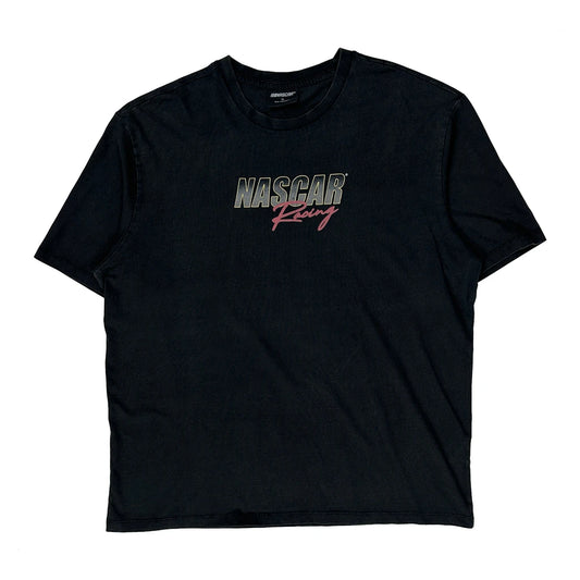 Stock Car Racing Graphic Nascar Graphic T-Shirt - XL Black Cotton