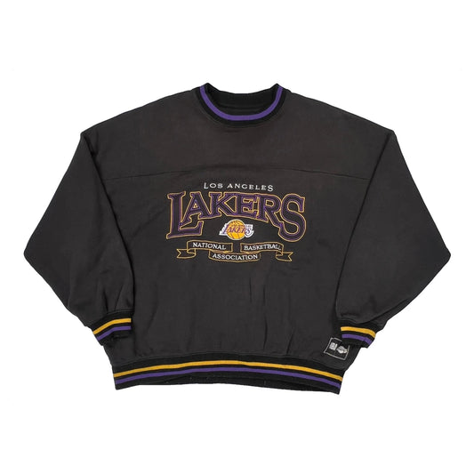 Vintage Los Angeles Lakers Nba Nba Sweatshirt - XL Black Cotton