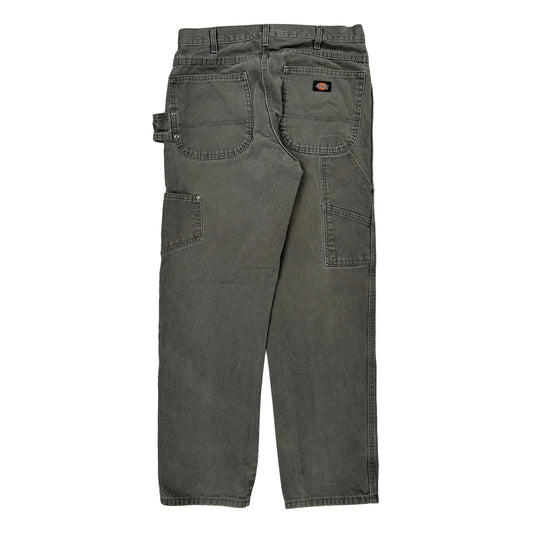 Dickies Carpenter Trousers - 30W 32L Grey Cotton
