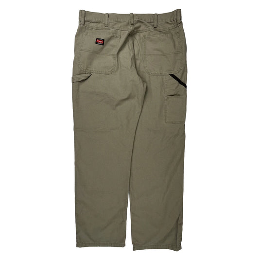 Wrangler Workwear Wrangler Carpenter Trousers - 38W 32L Khaki Cotton