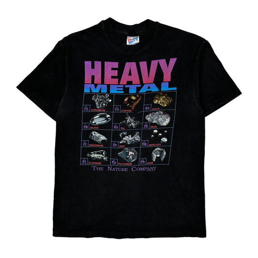 Heavy Metal Hanes Single Stitch T-Shirt - Medium Black Cotton