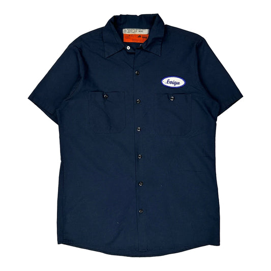Red Kap Short Sleeve Shirt - Medium Navy Polyester Blend