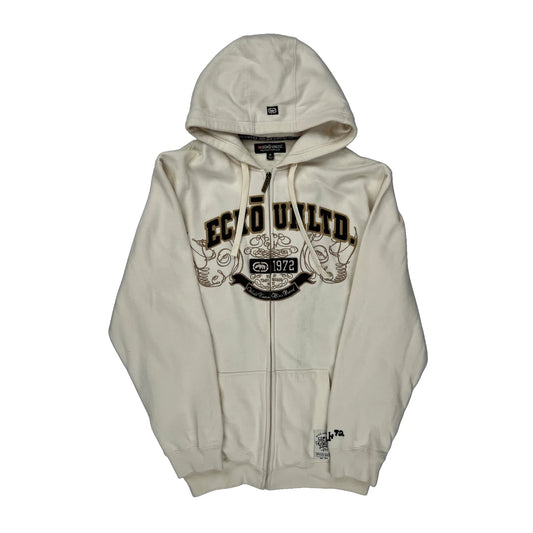 Ecko Unltd Graphic Hoodie - Medium Cream Cotton