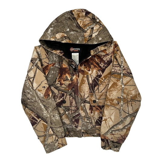 Age 8-10 Outfitters Ridge Camo Jacket - Medium Camo Cotton
