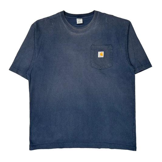 Carhartt T-Shirt - Large Navy Cotton