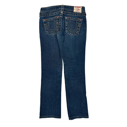 True Religion Boot Cut Jeans - 29W US 4 Dark Wash Cotton Blend