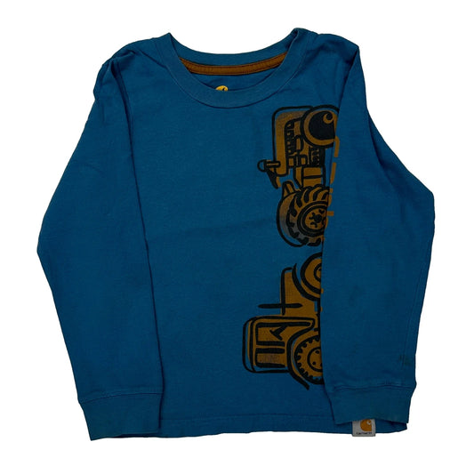 Age 3 Carhartt Graphic Long Sleeve T-Shirt - XS Blue Cotton