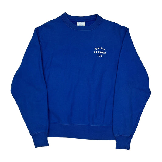 Reverse Weave Champion Graphic Sweatshirt - Medium Blue Cotton