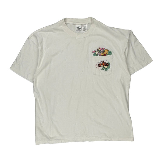 Disney Single Stitch T-Shirt - 2XL White Cotton