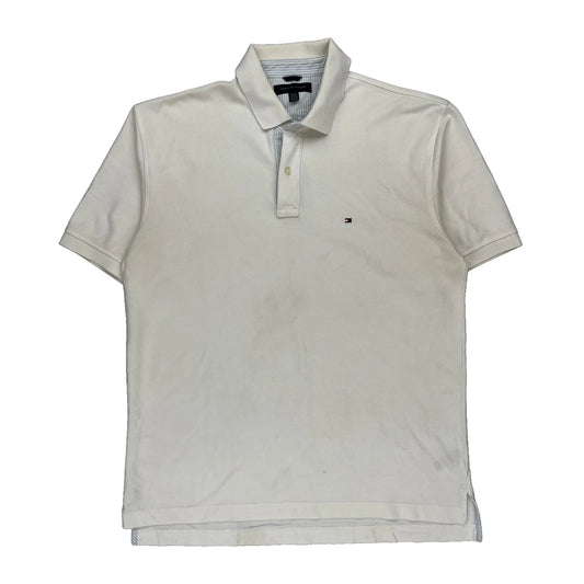 Tommy Hilfiger Polo Shirt - XL White Cotton