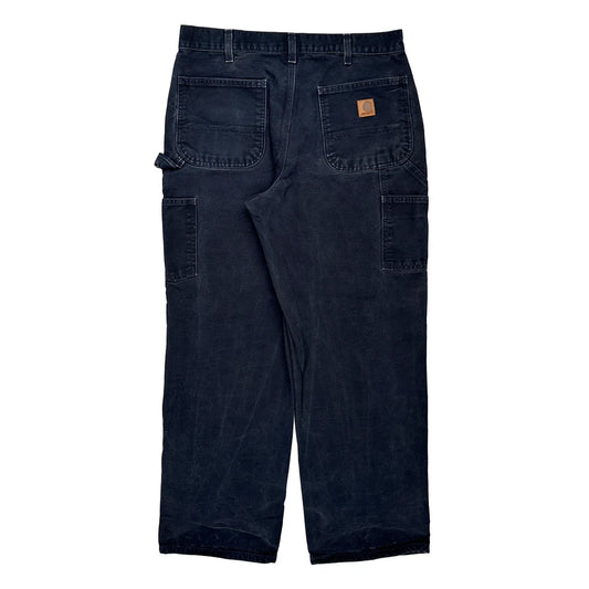 Carhartt Carpenter Trousers - 33W 30L Black Cotton