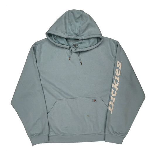 Dickies Spellout Hoodie - 2XL Blue Cotton
