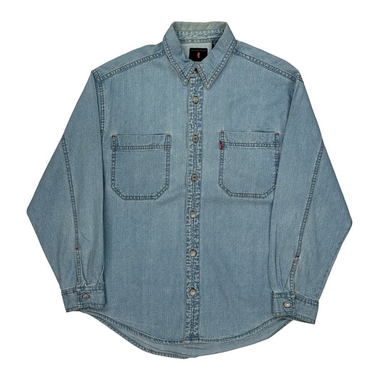 Levis Denim Shirt - Large Light Wash Cotton