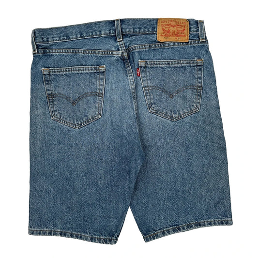 Levis Denim Shorts - 34W 10L Blue Denim