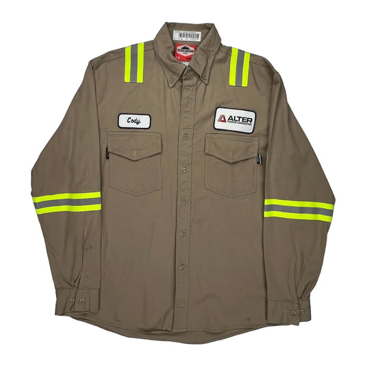 Alter Trading Corporation Workrite Shirt - Large Khaki Cotton