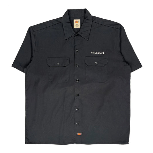 Dickies Short Sleeve Shirt - XL Black Polyester Blend