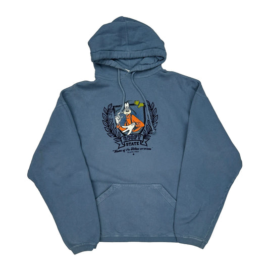 Goofy Disney Graphic Hoodie - Small Blue Cotton