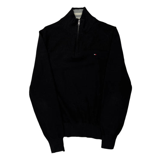 Tommy Hilfiger 1/4 Zip - Medium Black Cotton