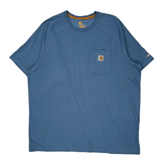 Carhartt T-Shirt - 2XL Blue Cotton Blend