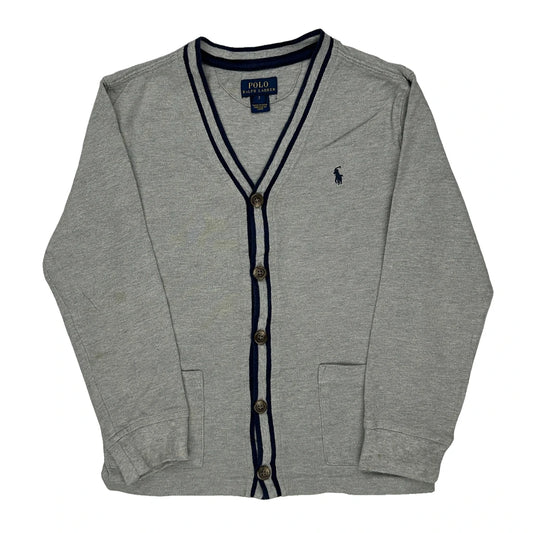 Age 7 Polo By Ralph Lauren Cardigan - Small Gray Cotton