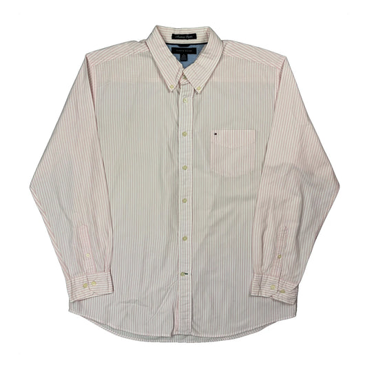 Academy Poplin Tommy Hilfiger Striped Shirt - XL Pink Cotton