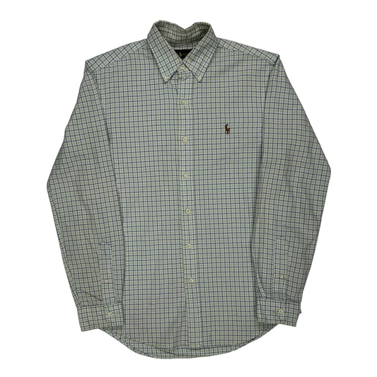 Ralph Lauren Checked Shirt - Small Green Cotton
