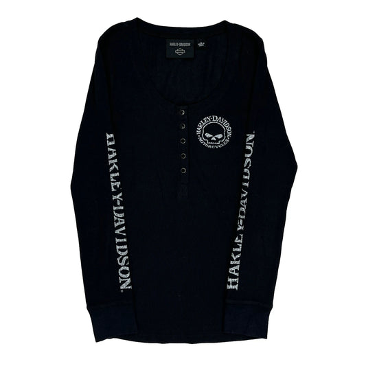 Motorcycles Harley Davidson Long Sleeve T-Shirt - Small Black Cotton