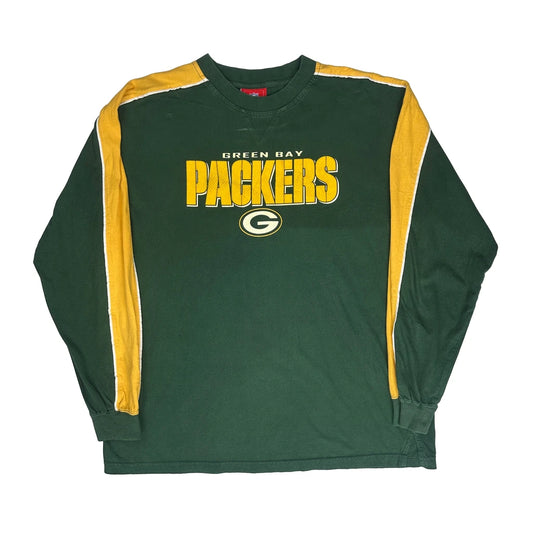 Green Bay Packers Nfl Graphic Long Sleeve T-Shirt - Large Green Cotton