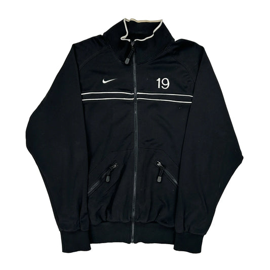 Nike Track Jacket - Large Black Polyester