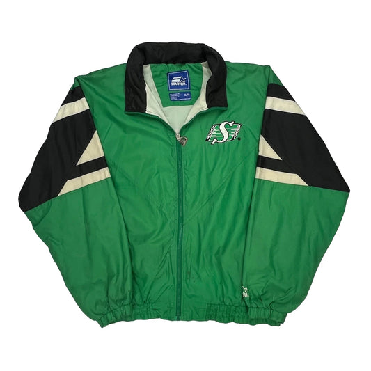 Roughriders Starter Windbreaker - XL Green Nylon