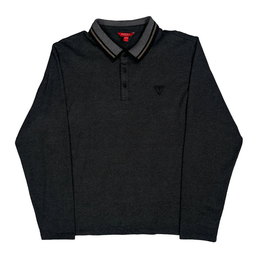 Guess Polo Shirt - Large Black Cotton