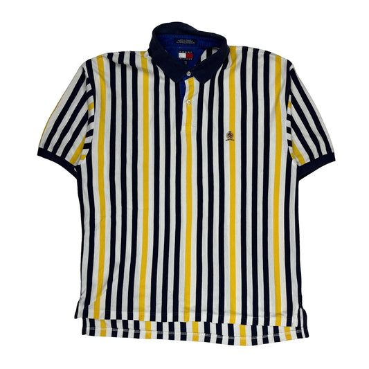 Tommy Hilfiger Striped Polo Shirt - 2XL Multicoloured Cotton