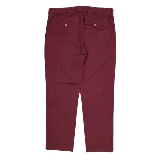 Tommy Hilfiger Chinos - 36W 30L Burgundy Cotton