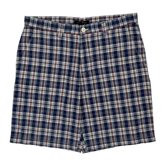 Tommy Hilfiger Checked Shorts - 36W 10L Blue Cotton