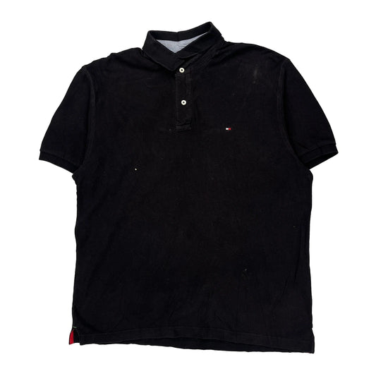Tommy Hilfiger Polo Shirt - XL Black Cotton