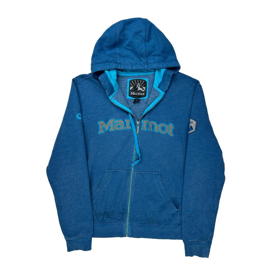 Outdoor Marmot Hoodie - Medium Blue Cotton Blend