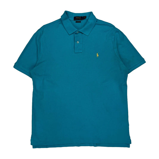 Polo By Ralph Lauren Polo Shirt - Large Blue Cotton