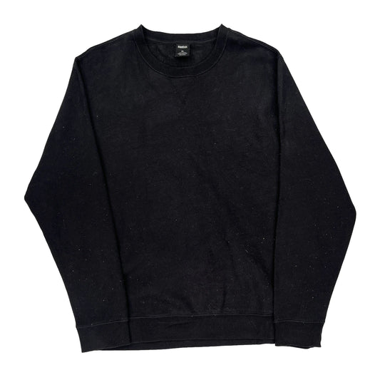 Reebok Sweatshirt - XL Black Cotton Blend