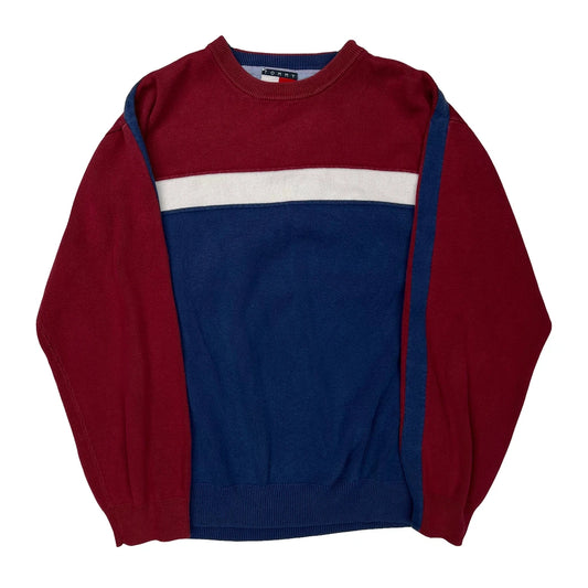 Tommy Hilfiger Striped Jumper - XL White Cotton