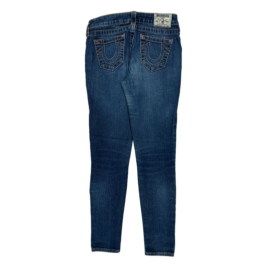 True Religion Skinny Jeans - 28W UK 8 Blue Cotton