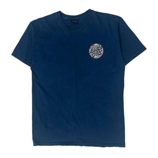 Santa Cruz Graphic T-Shirt - Medium Navy Cotton
