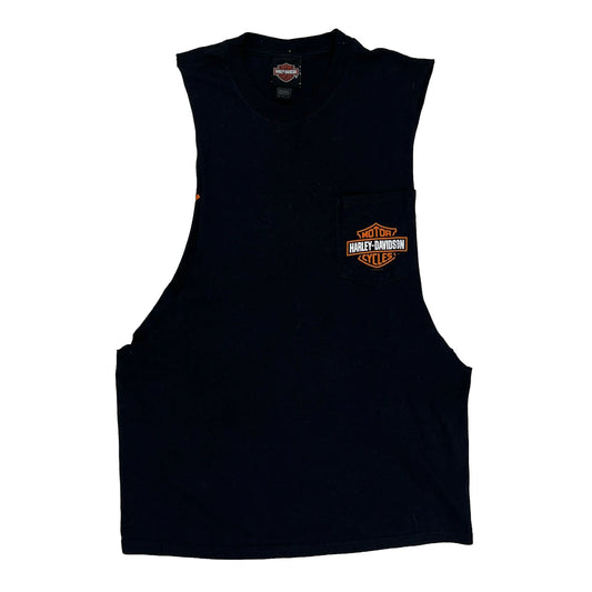 Orlando Harley Davidson Graphic Vest - Medium Black Cotton
