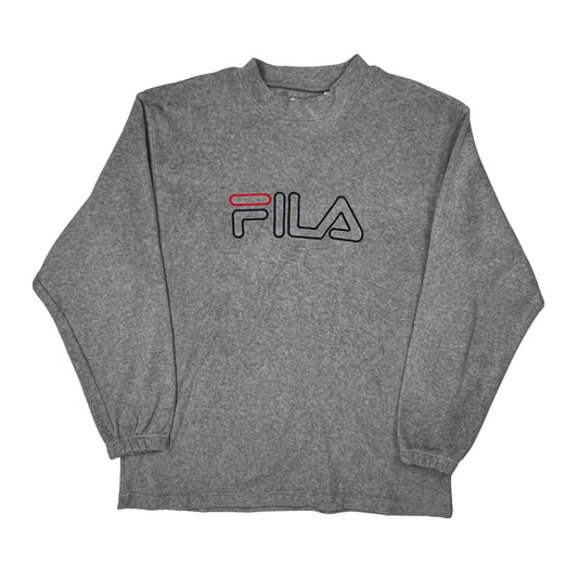 Vintage Fila Fleece - Large Gray Polyester